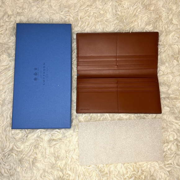 Smythson Slim Panama Long Wallet in Brown - Picture 2 of 3
